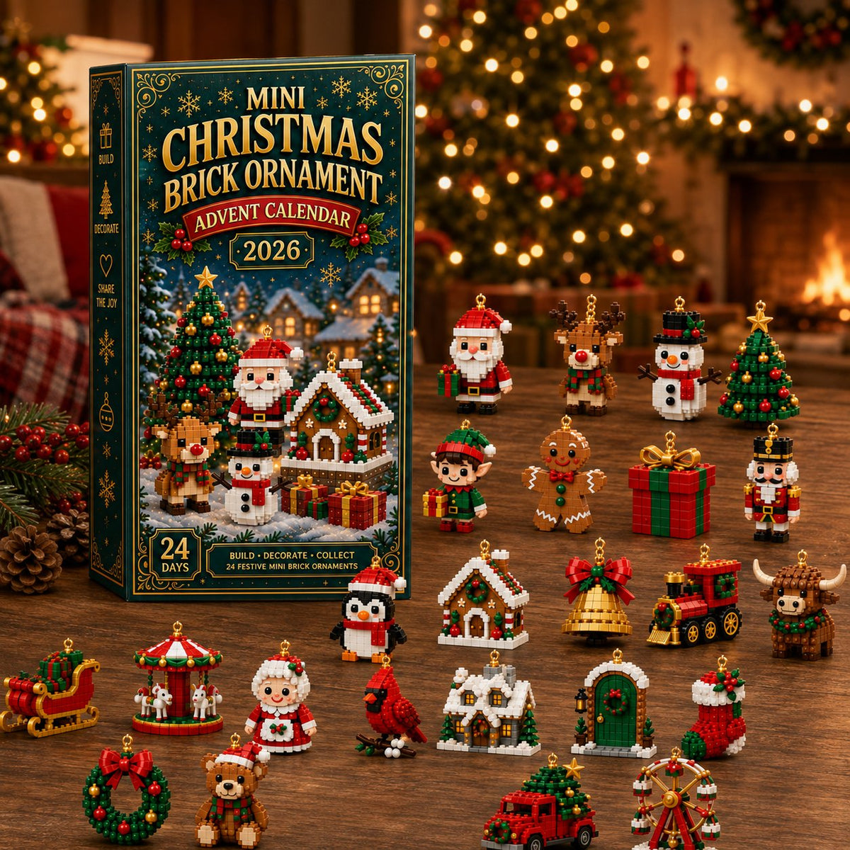 ๐ 24-Day Mini Christmas Ornament Advent Calendar โ Build, Hang & Countdown โจ