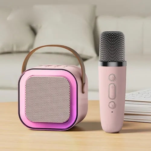 🎤 Unleash the Fun ✨Portable Mini Karaoke Machine with 2 Wireless Microphones 🎶