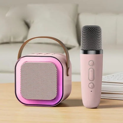 🎤 Unleash the Fun ✨Portable Mini Karaoke Machine with 2 Wireless Microphones 🎶