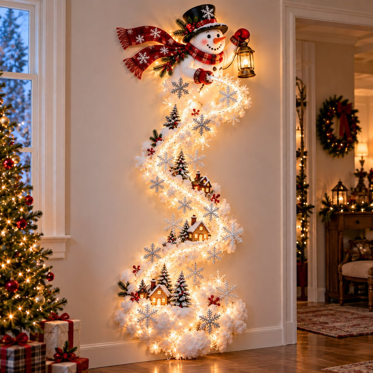 🏠✨Christmas Magic Trail Wall Light – Light-Up Holiday Wall Decor✨
