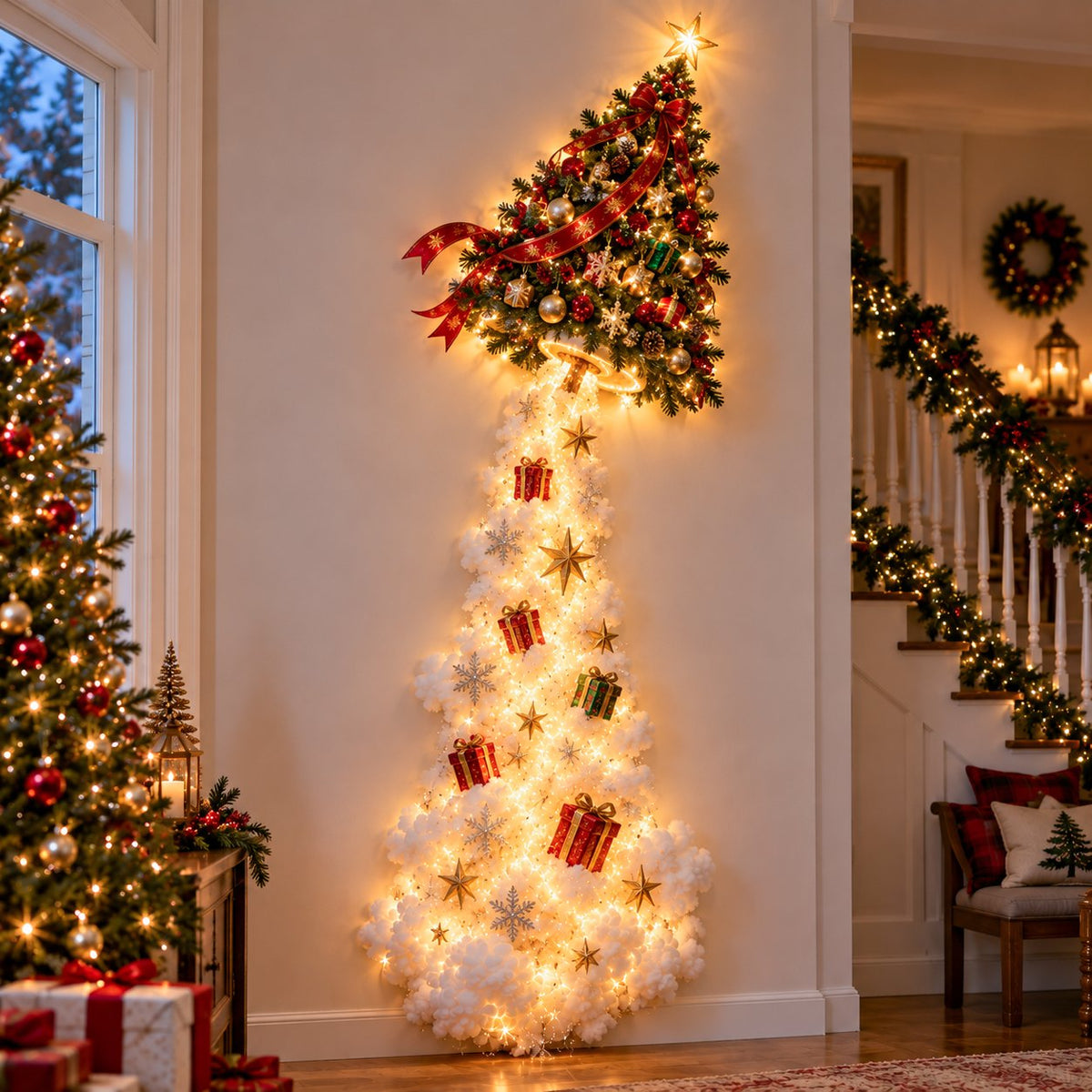 🏠✨Christmas Magic Trail Wall Light – Light-Up Holiday Wall Decor✨