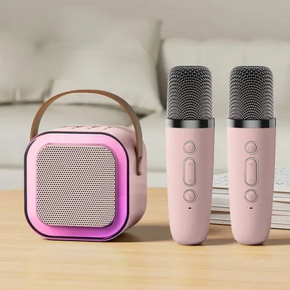 🎤 Unleash the Fun ✨Portable Mini Karaoke Machine with 2 Wireless Microphones 🎶