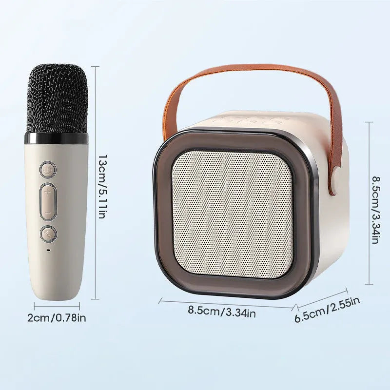 🎤 Unleash the Fun ✨Portable Mini Karaoke Machine with 2 Wireless Microphones 🎶