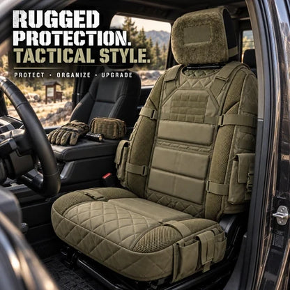 Tactical MOLLE Seat Cover — Adjustable Fit & Smart Storage