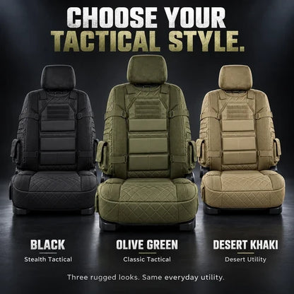 Tactical MOLLE Seat Cover — Adjustable Fit & Smart Storage