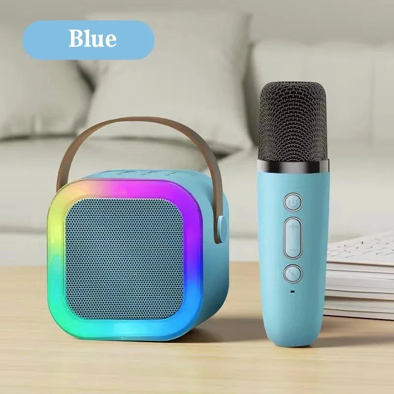 🎤 Unleash the Fun ✨Portable Mini Karaoke Machine with 2 Wireless Microphones 🎶