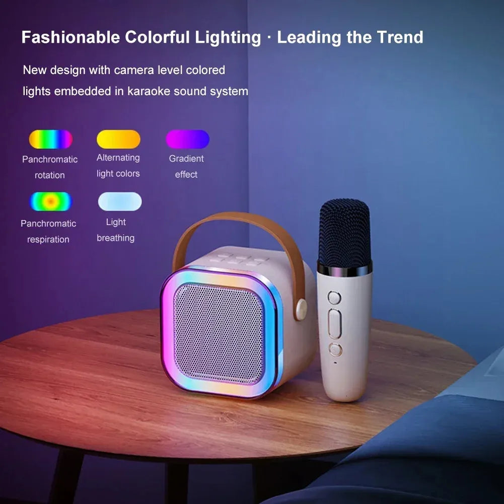 🎤 Unleash the Fun ✨Portable Mini Karaoke Machine with 2 Wireless Microphones 🎶