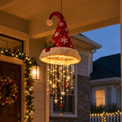Glowing Christmas Hat Hanging Chandelier