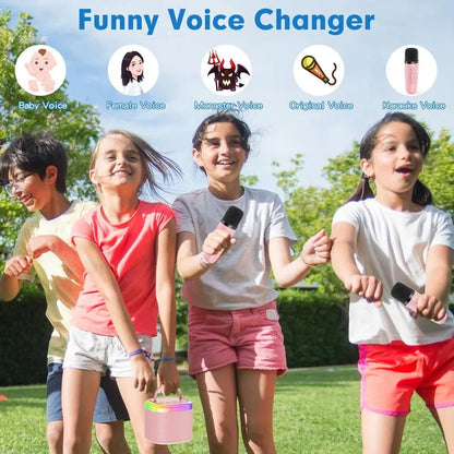 🎤 Unleash the Fun ✨Portable Mini Karaoke Machine with 2 Wireless Microphones 🎶