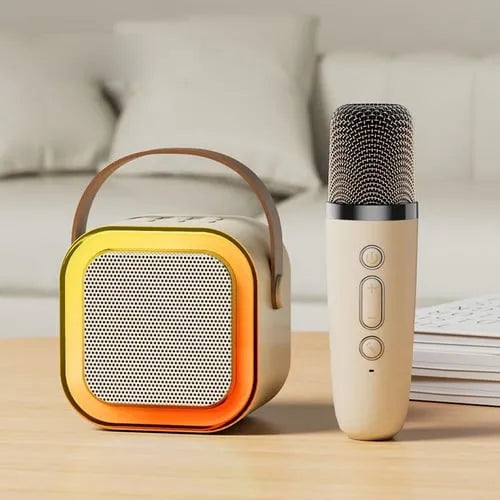 🎤 Unleash the Fun ✨Portable Mini Karaoke Machine with 2 Wireless Microphones 🎶