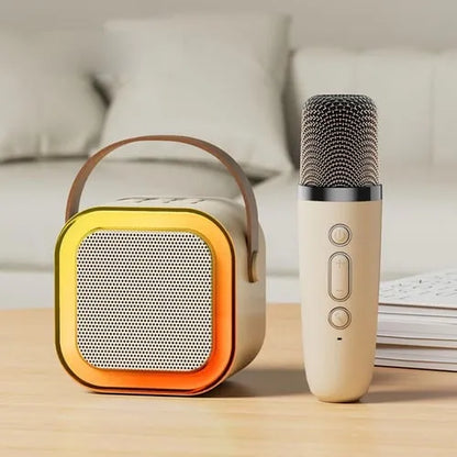 🎤 Unleash the Fun ✨Portable Mini Karaoke Machine with 2 Wireless Microphones 🎶