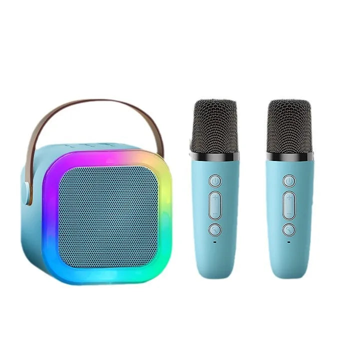 🎤 Unleash the Fun ✨Portable Mini Karaoke Machine with 2 Wireless Microphones 🎶