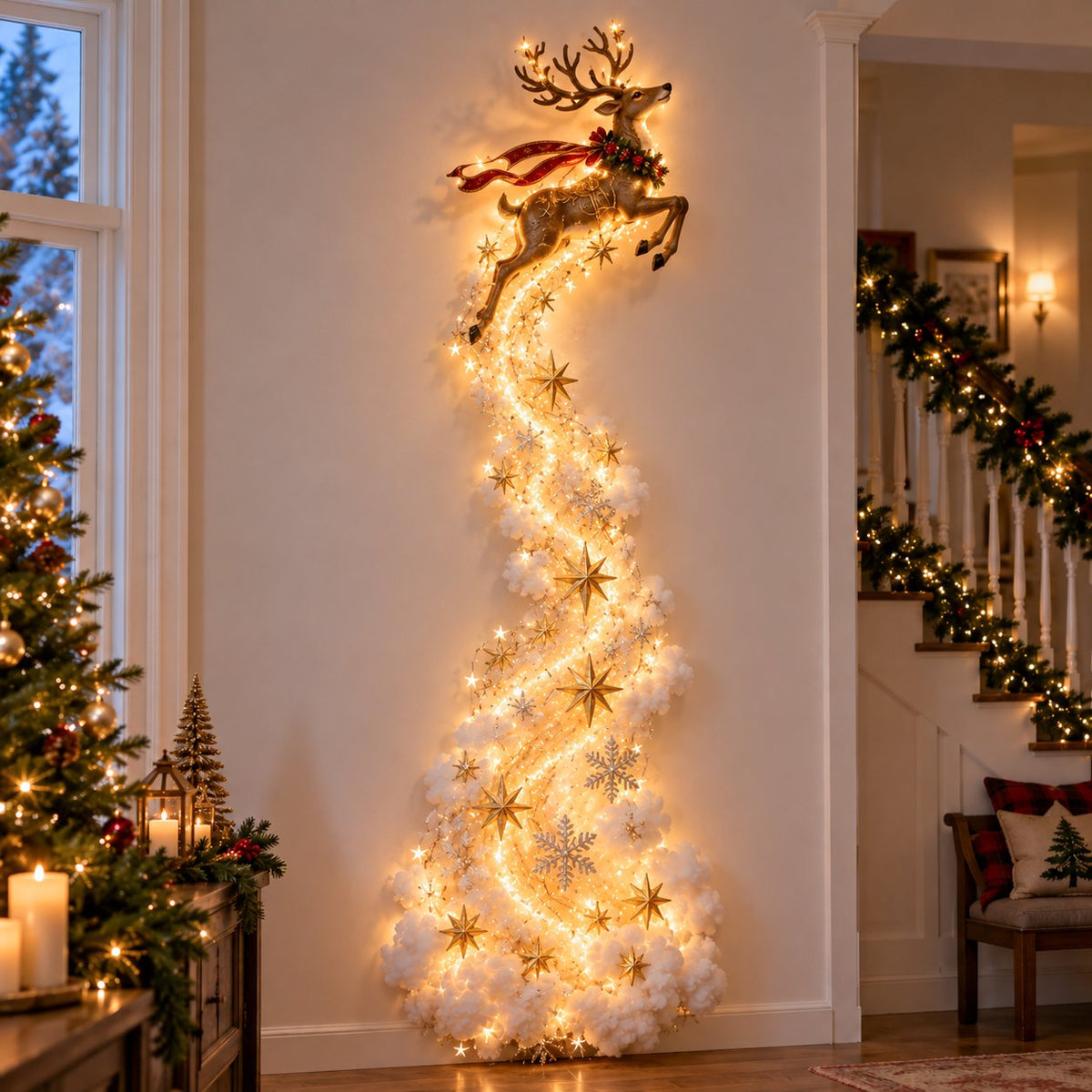 🏠✨Christmas Magic Trail Wall Light – Light-Up Holiday Wall Decor✨