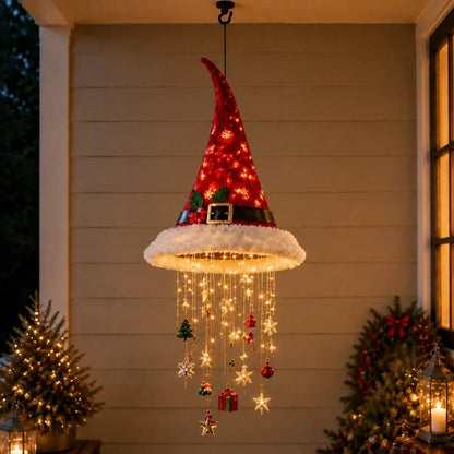 Glowing Christmas Hat Hanging Chandelier